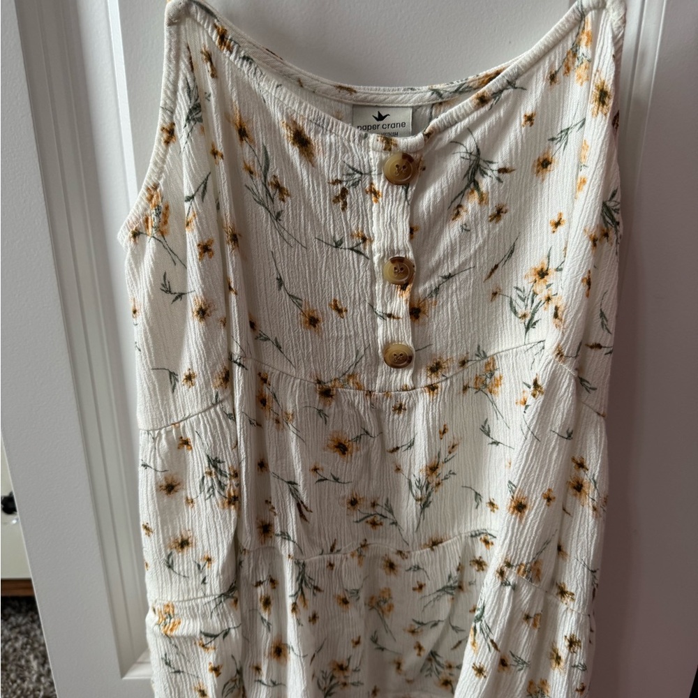 Paper Crane Floral Button-Down Top